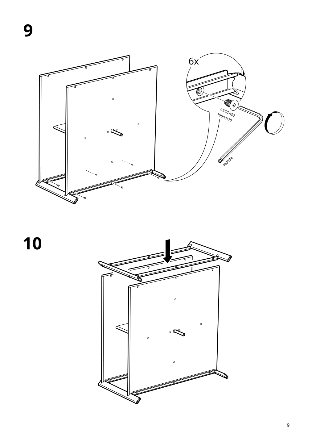 Assembly instructions for IKEA Jaettesta coffee table white light bamboo | Page 9 - IKEA JÄTTESTA coffee table 305.387.92