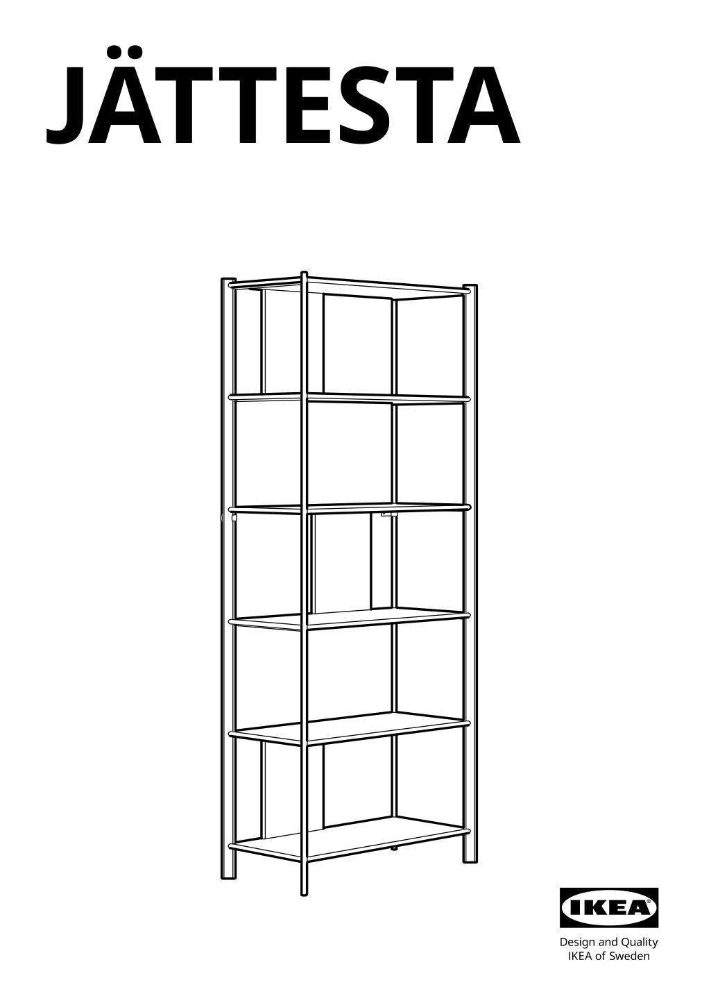 Assembly instructions for IKEA Jaettesta shelf unit white light bamboo | Page 1 - IKEA JÄTTESTA TV storage combination 194.972.17