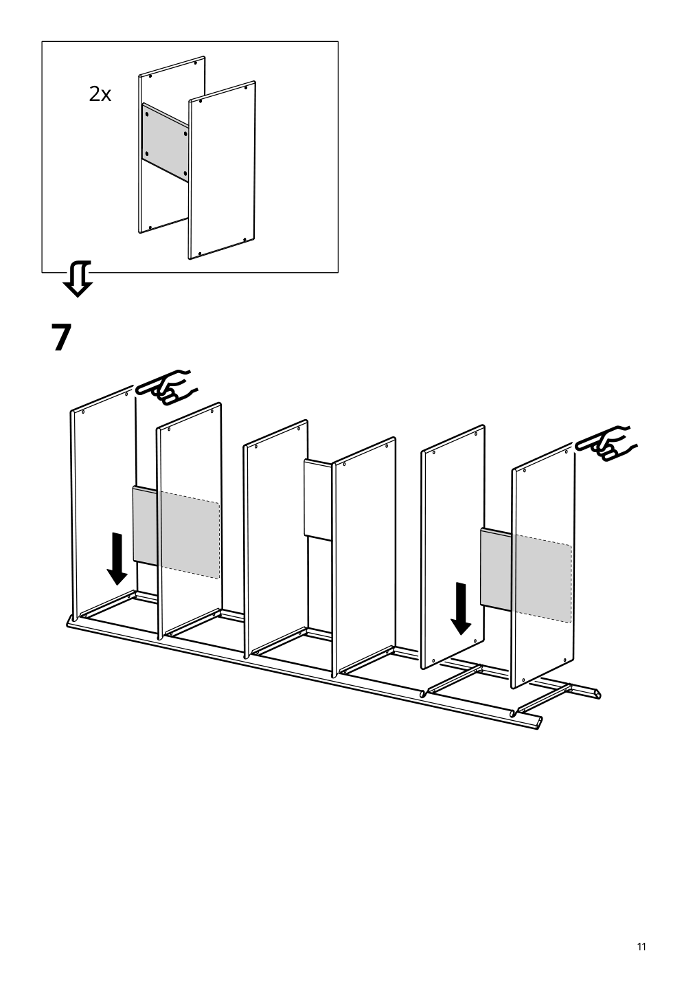 Assembly instructions for IKEA Jaettesta shelf unit white light bamboo | Page 11 - IKEA JÄTTESTA TV storage combination 194.972.17