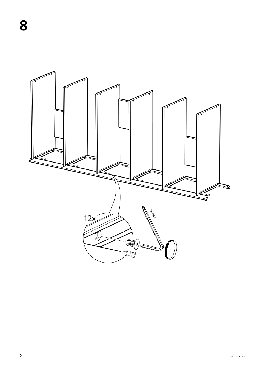 Assembly instructions for IKEA Jaettesta shelf unit white light bamboo | Page 12 - IKEA JÄTTESTA TV storage combination 194.972.17