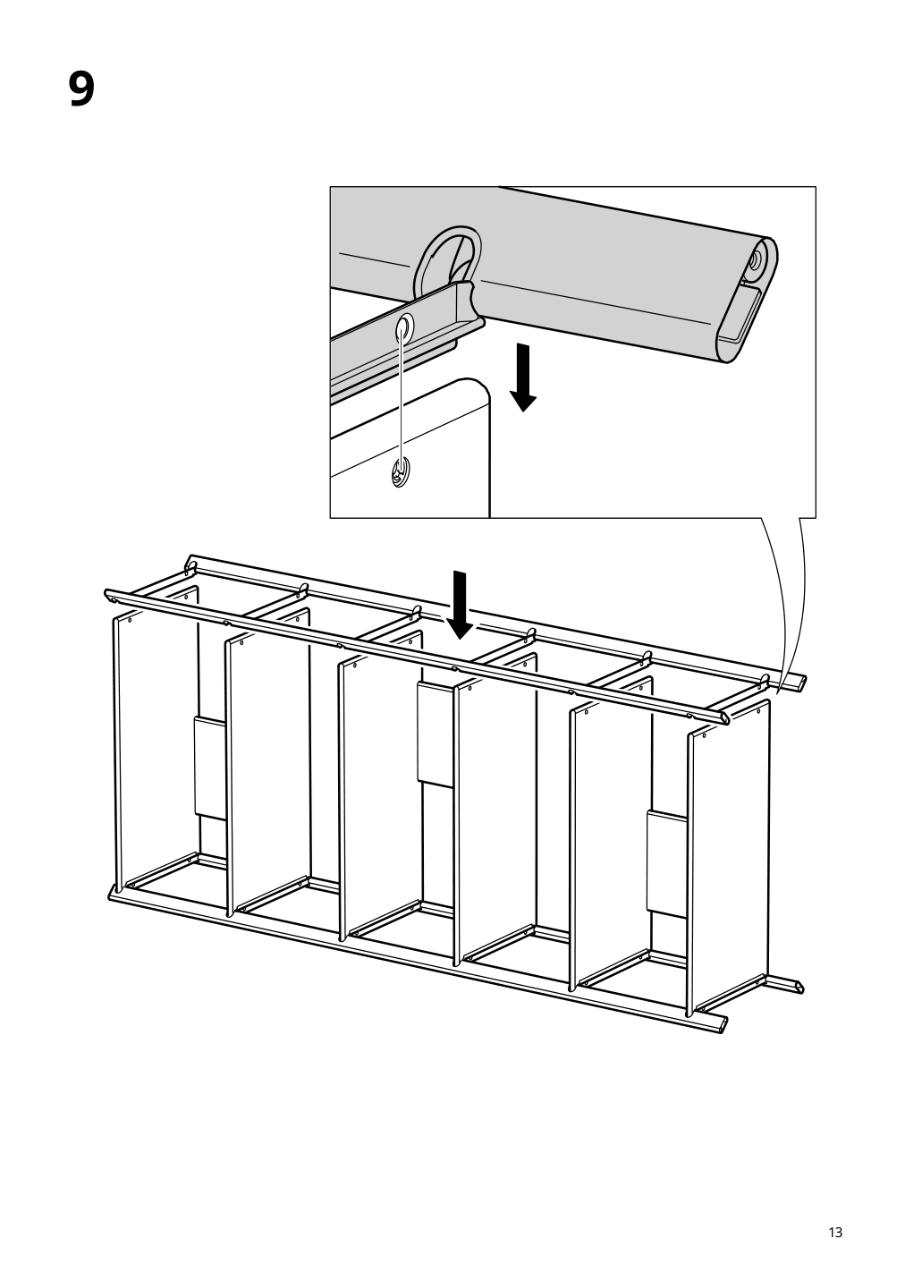 Assembly instructions for IKEA Jaettesta shelf unit white light bamboo | Page 13 - IKEA JÄTTESTA TV storage combination 194.972.17