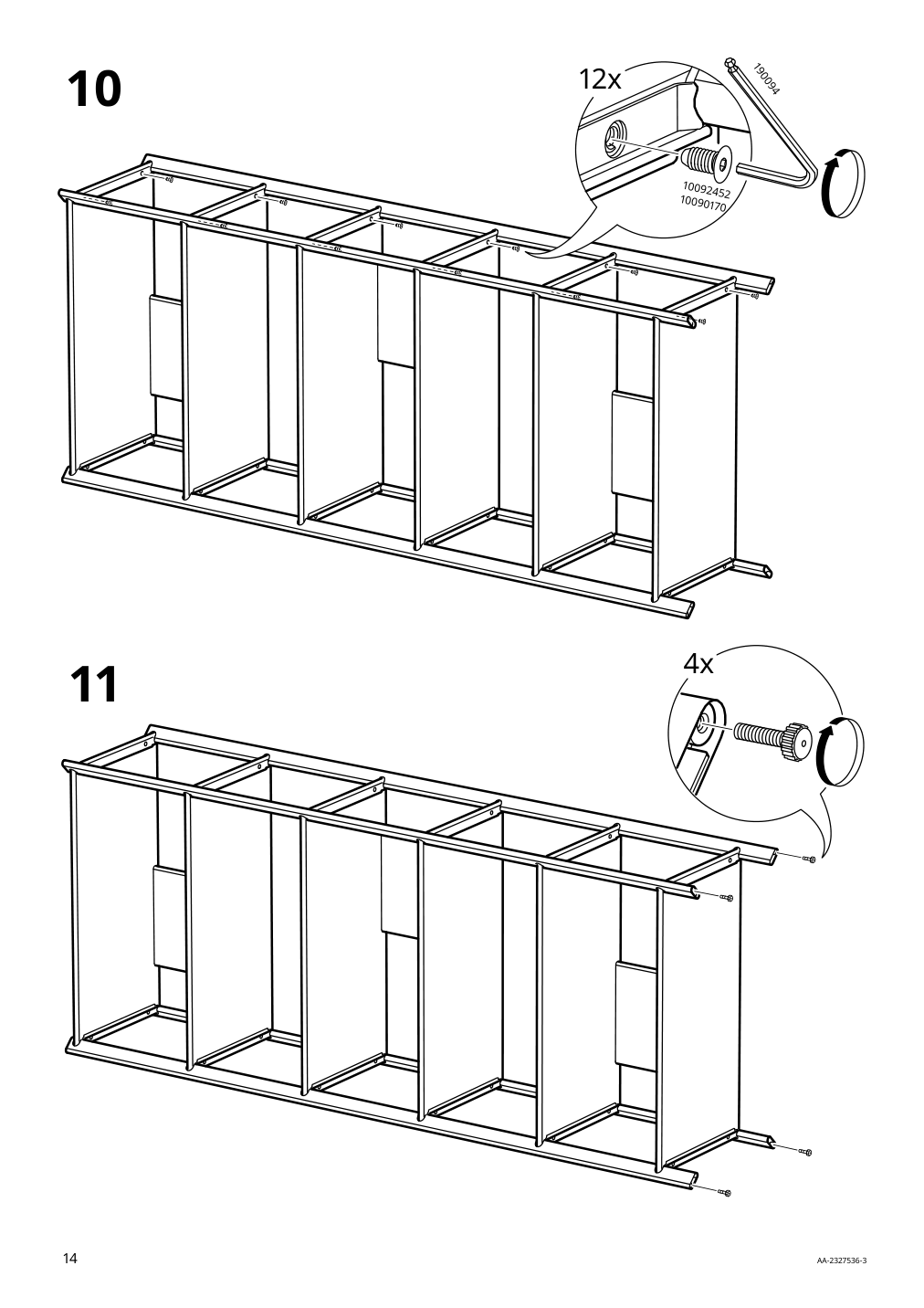 Assembly instructions for IKEA Jaettesta shelf unit white light bamboo | Page 14 - IKEA JÄTTESTA TV storage combination 194.972.17