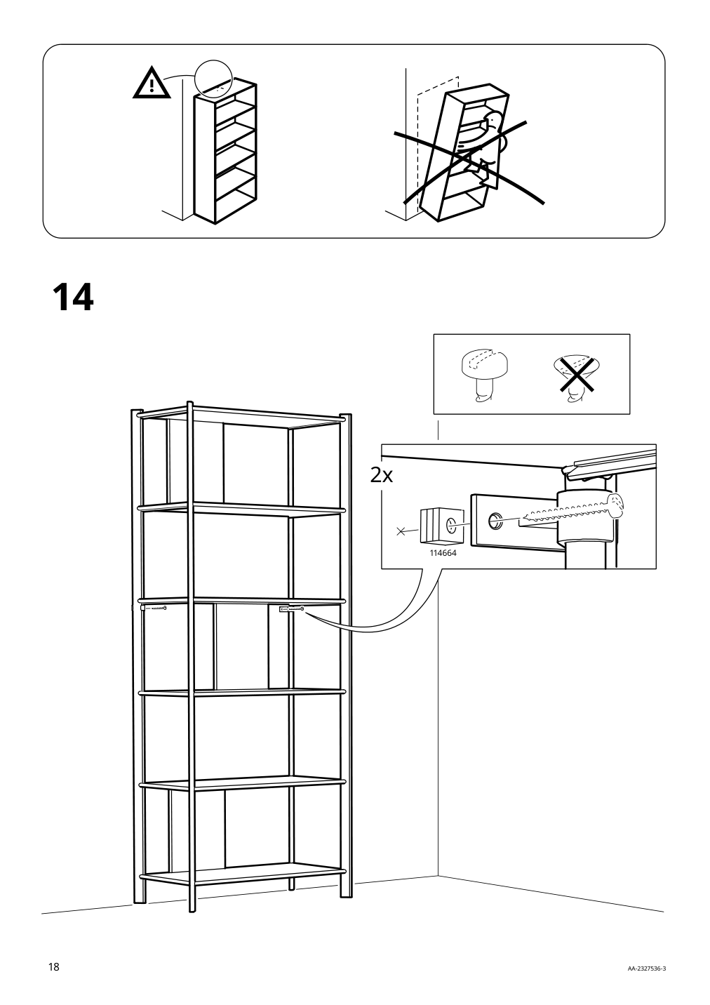 Assembly instructions for IKEA Jaettesta shelf unit white light bamboo | Page 18 - IKEA JÄTTESTA TV storage combination 194.972.17