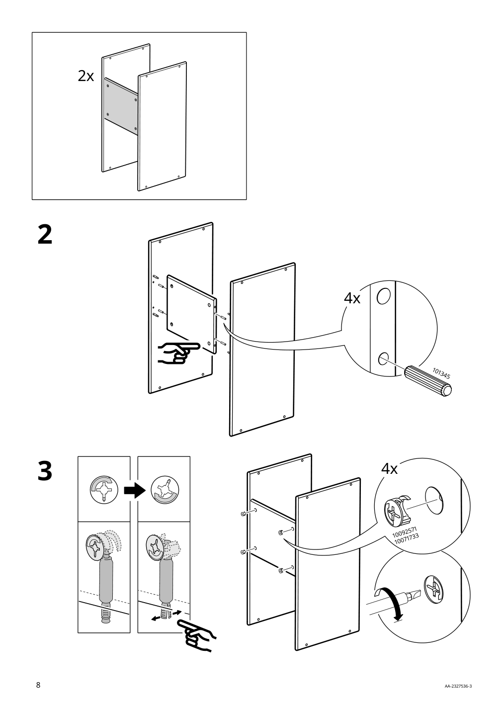 Assembly instructions for IKEA Jaettesta shelf unit white light bamboo | Page 8 - IKEA JÄTTESTA TV storage combination 194.972.17