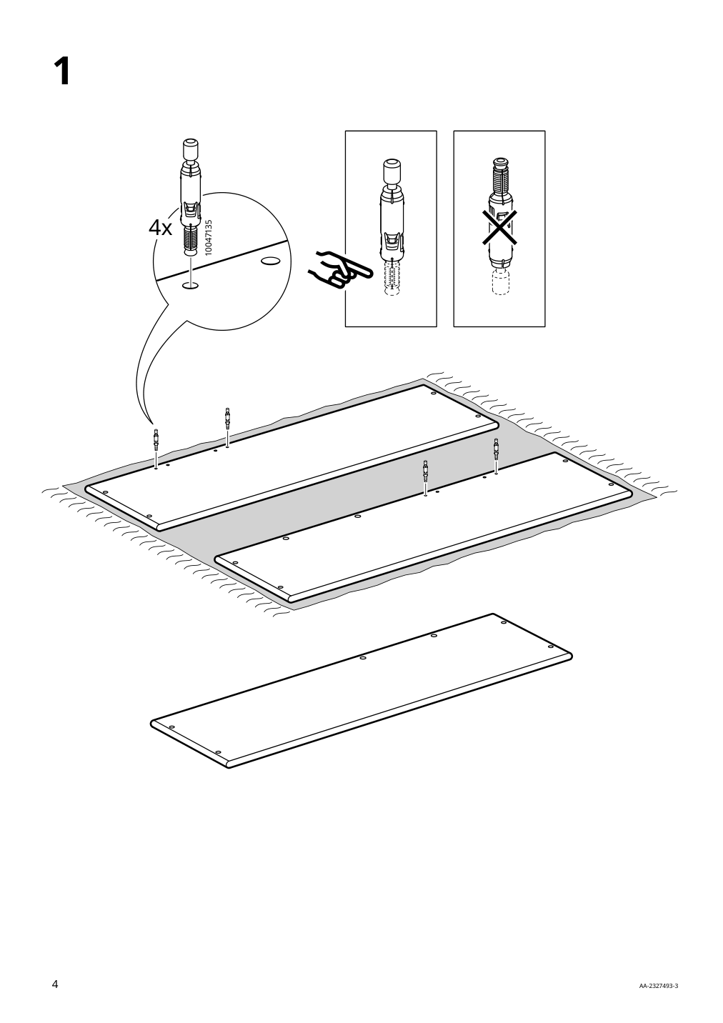 Assembly instructions for IKEA Jaettesta side table black | Page 4 - IKEA JÄTTESTA side table 905.219.15