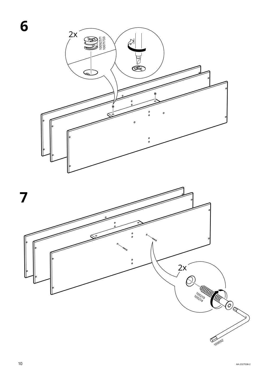 Assembly instructions for IKEA Jaettesta tv unit white light bamboo | Page 10 - IKEA JÄTTESTA TV storage combination 194.972.17