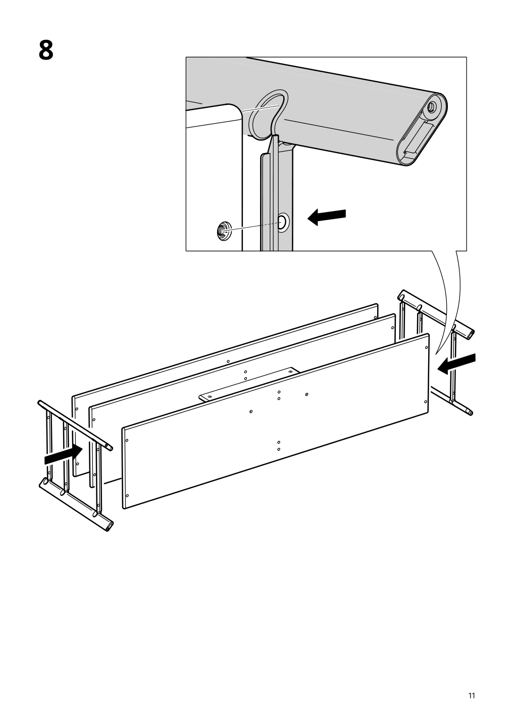 Assembly instructions for IKEA Jaettesta tv unit white light bamboo | Page 11 - IKEA JÄTTESTA TV unit 505.388.52