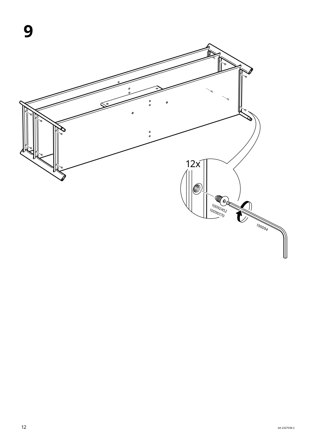 Assembly instructions for IKEA Jaettesta tv unit white light bamboo | Page 12 - IKEA JÄTTESTA TV unit 505.388.52