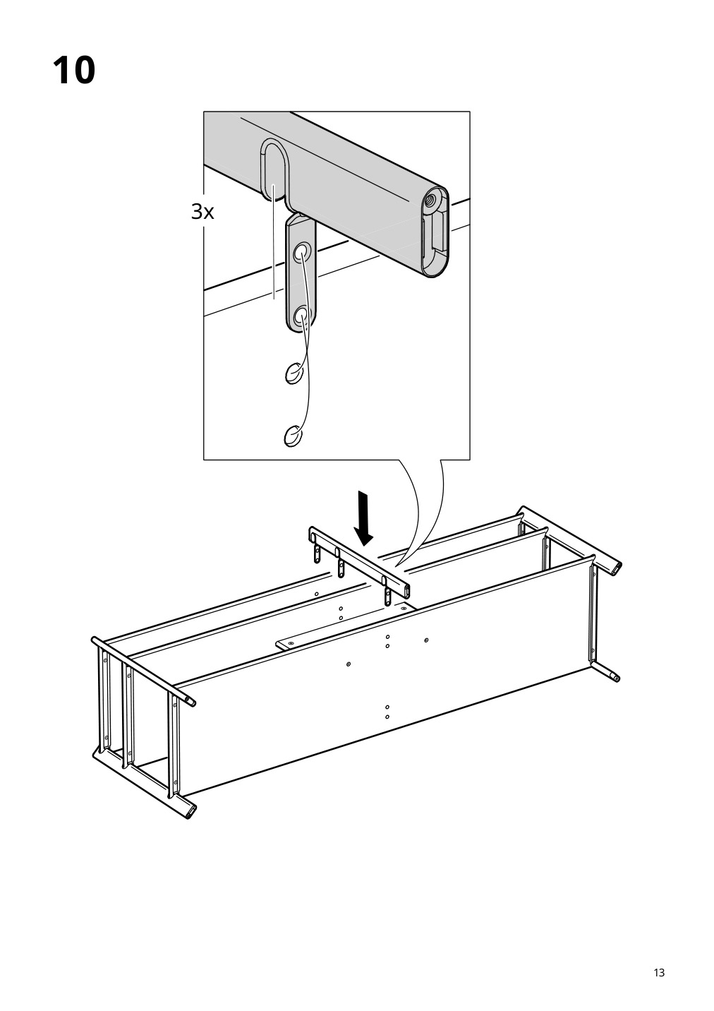 Assembly instructions for IKEA Jaettesta tv unit white light bamboo | Page 13 - IKEA JÄTTESTA TV storage combination 194.972.17