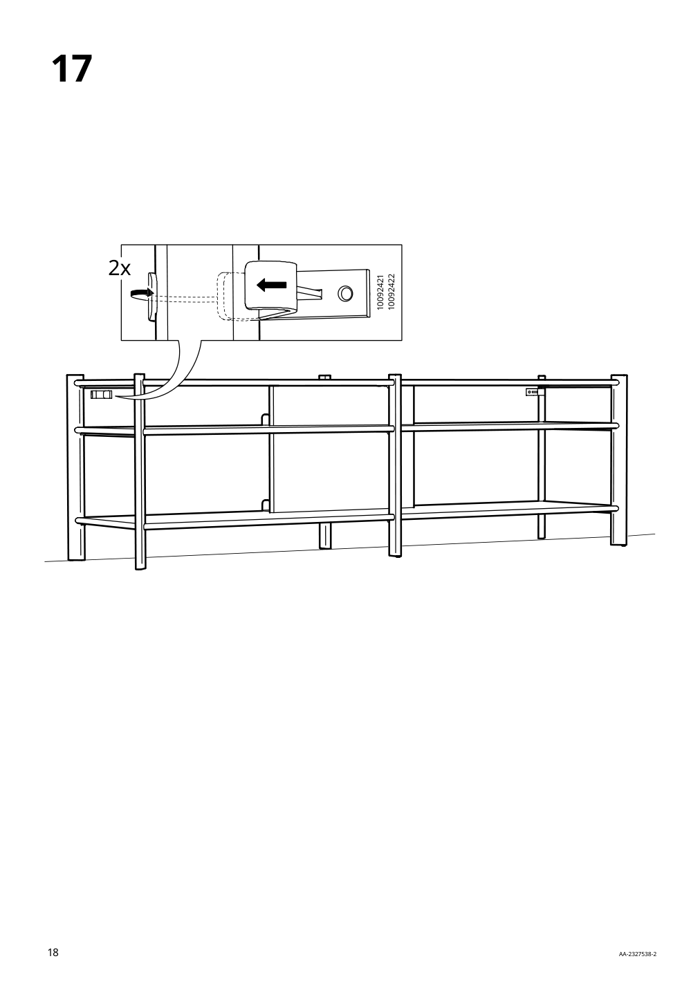 Assembly instructions for IKEA Jaettesta tv unit white light bamboo | Page 18 - IKEA JÄTTESTA TV unit 505.388.52