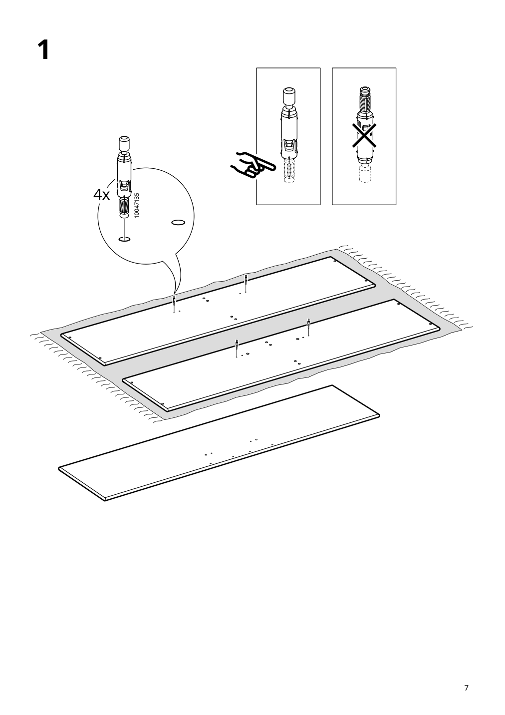 Assembly instructions for IKEA Jaettesta tv unit white light bamboo | Page 7 - IKEA JÄTTESTA TV unit 505.388.52