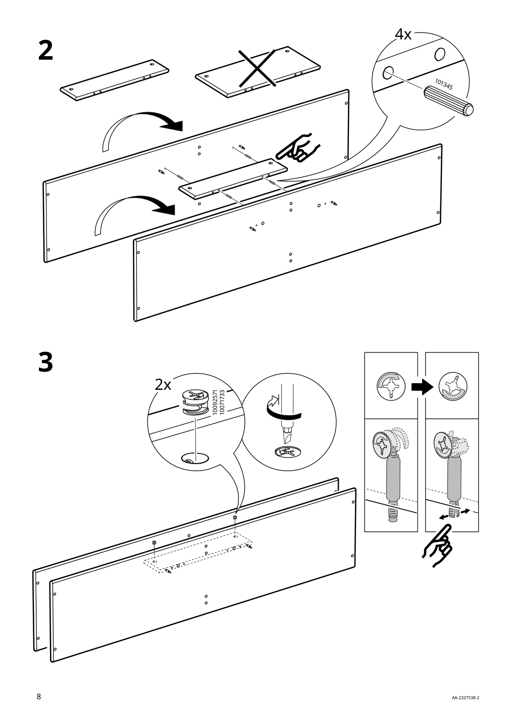 Assembly instructions for IKEA Jaettesta tv unit white light bamboo | Page 8 - IKEA JÄTTESTA TV unit 505.388.52