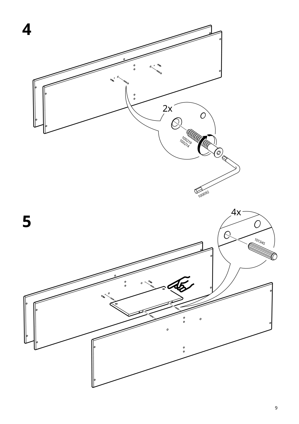 Assembly instructions for IKEA Jaettesta tv unit white light bamboo | Page 9 - IKEA JÄTTESTA TV unit 505.388.52