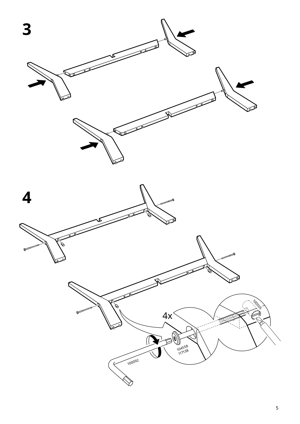 Assembly instructions for IKEA Jakobsfors coffee table dark brown stained oak veneer | Page 5 - IKEA JAKOBSFORS coffee table 505.151.67