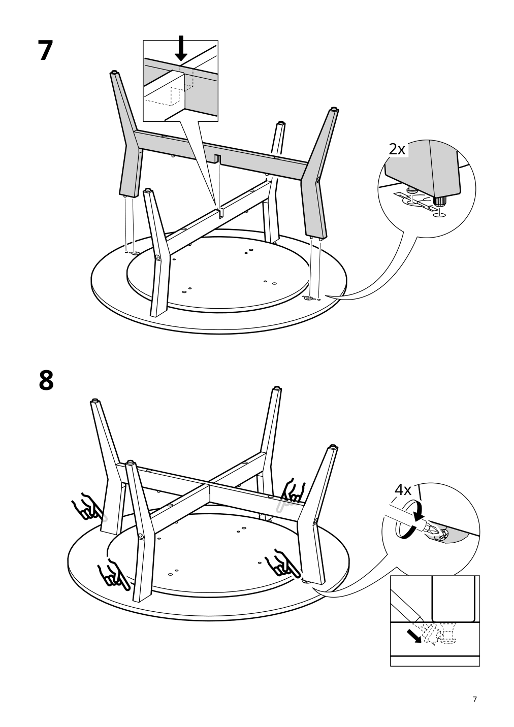 Assembly instructions for IKEA Jakobsfors coffee table dark brown stained oak veneer | Page 7 - IKEA JAKOBSFORS coffee table 505.151.67