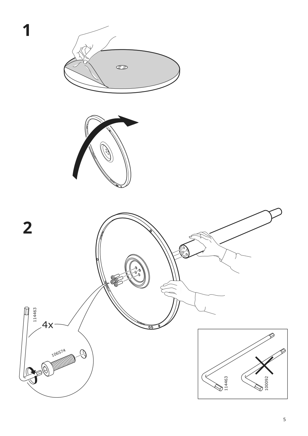 Assembly instructions for IKEA Janinge bar stool gray | Page 5 - IKEA JANINGE bar stool 102.813.54