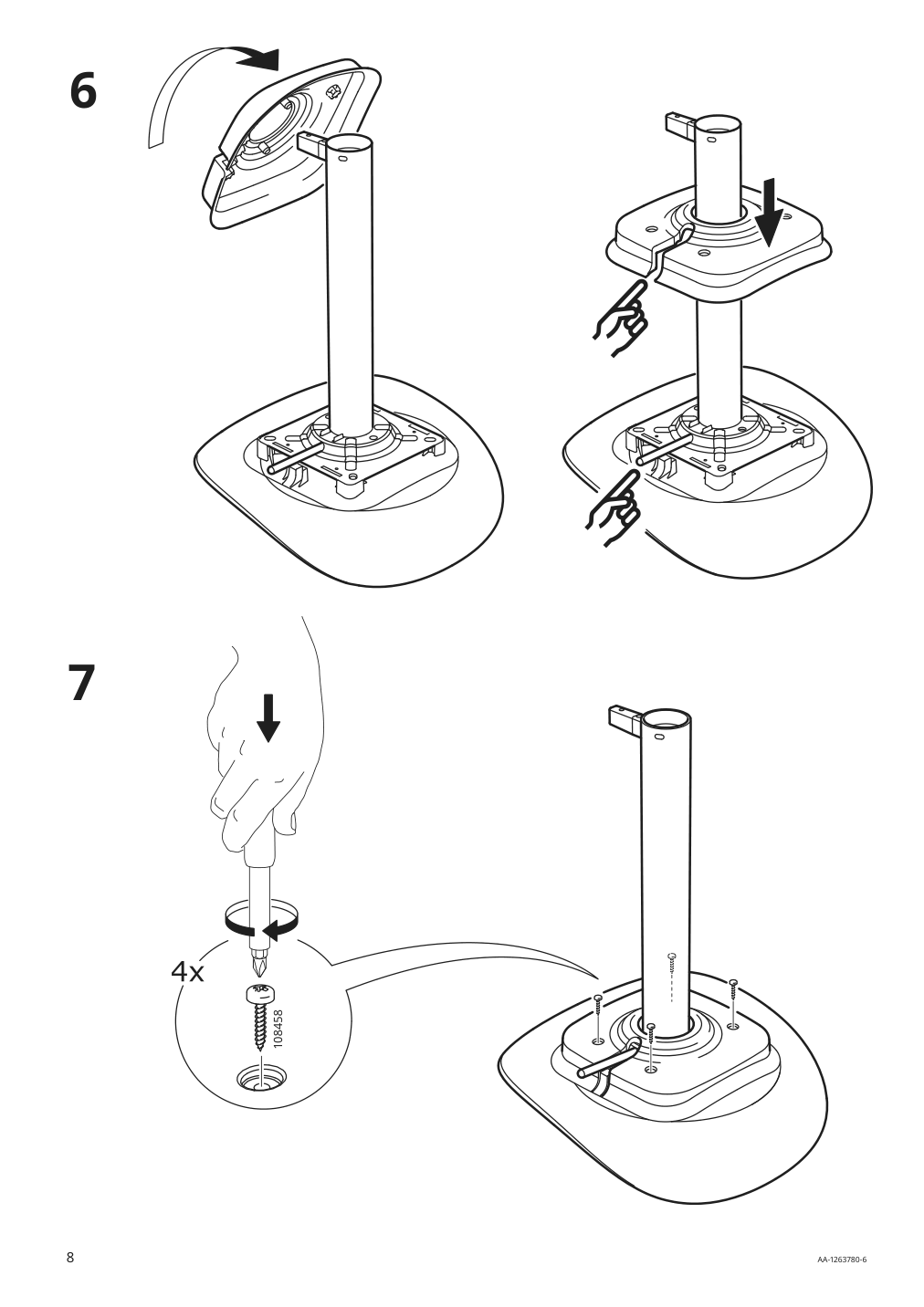 Assembly instructions for IKEA Janinge bar stool gray | Page 8 - IKEA JANINGE bar stool 102.813.54