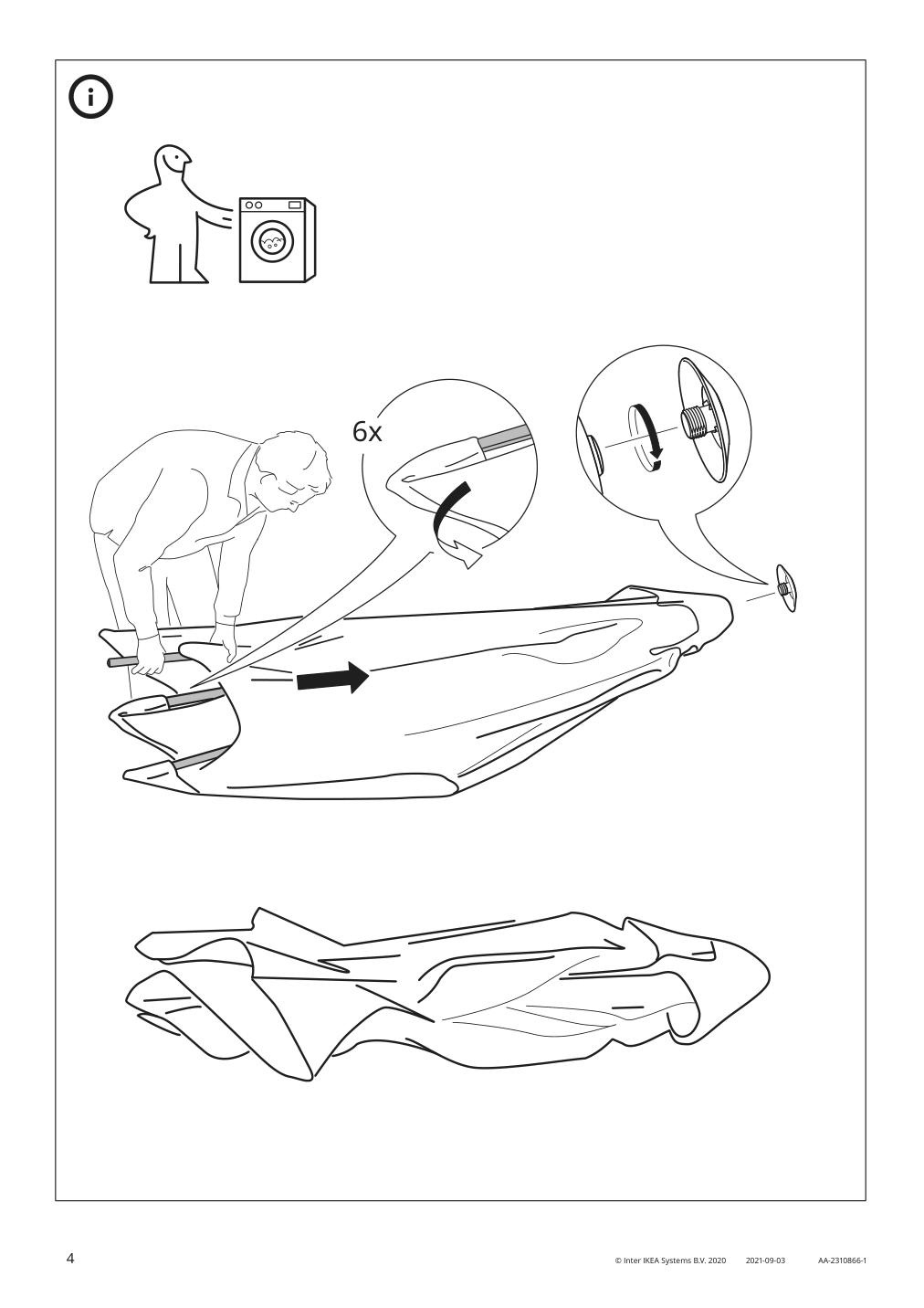 Assembly instructions for IKEA Joggesoe umbrella light grey beige | Page 4 - IKEA JOGGESÖ umbrella with base 394.956.94