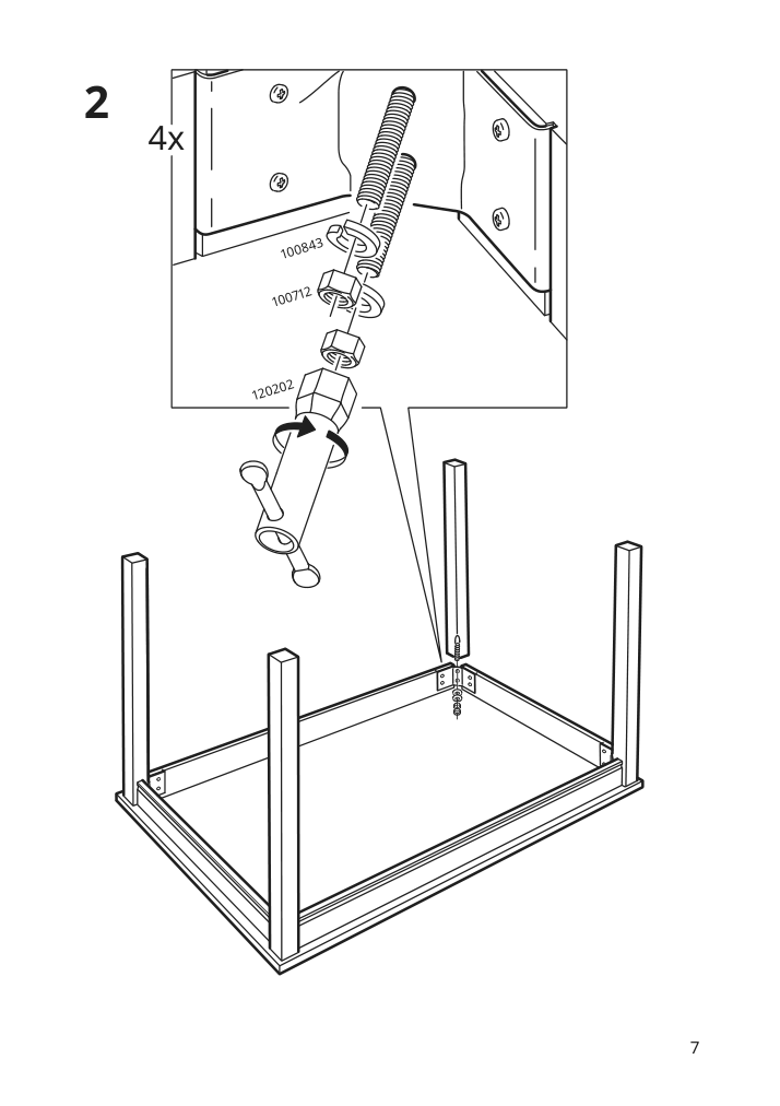 Assembly instructions for IKEA Jokkmokk table and 4 chairs black brown | Page 7 - IKEA JOKKMOKK table and 4 chairs 803.944.56