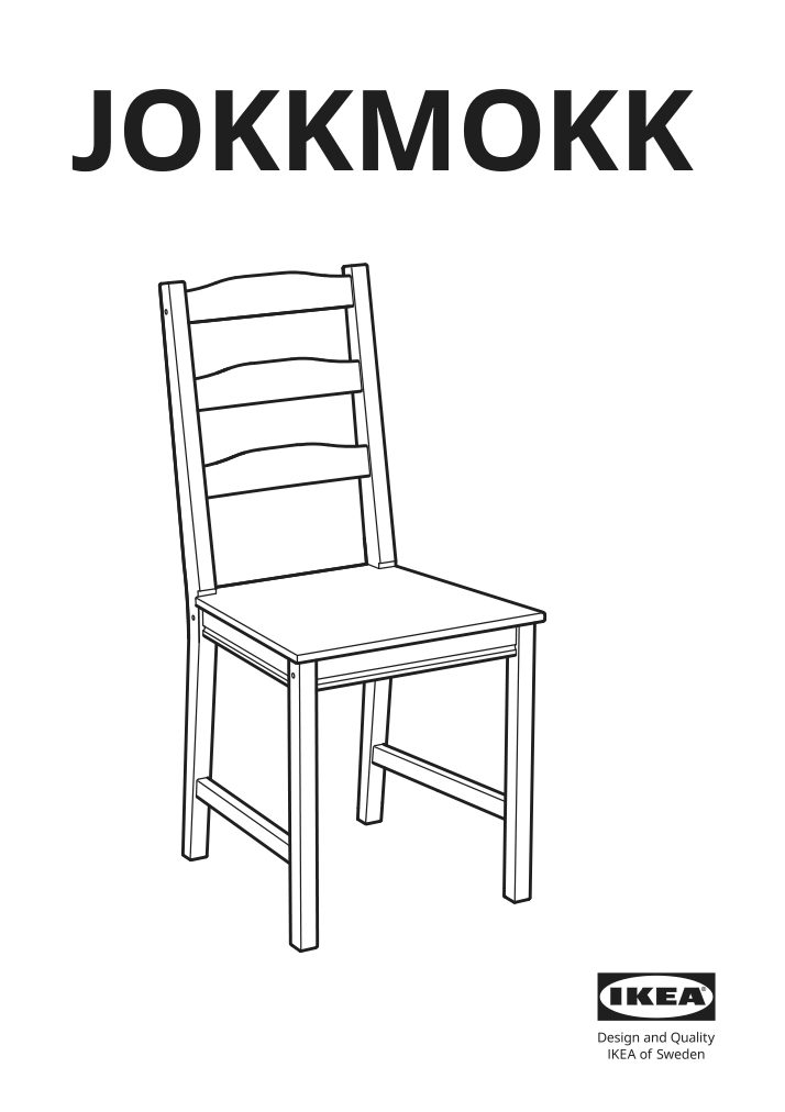 Assembly instructions for IKEA Jokkmokk table and 4 chairs antique stain | Page 1 - IKEA JOKKMOKK table and 4 chairs 502.111.04