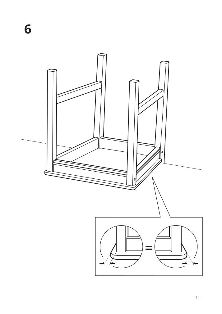 Assembly instructions for IKEA Jokkmokk table and 4 chairs black brown | Page 11 - IKEA JOKKMOKK table and 4 chairs 803.944.56