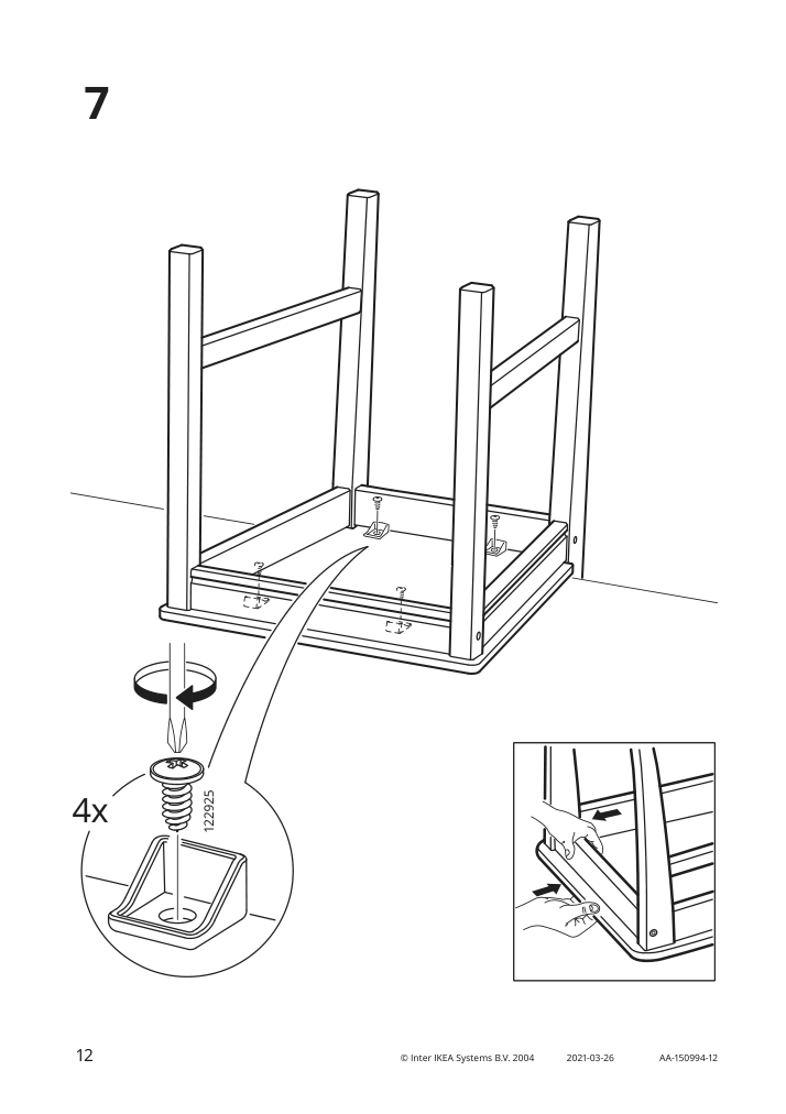 Assembly instructions for IKEA Jokkmokk table and 4 chairs black brown | Page 12 - IKEA JOKKMOKK table and 4 chairs 803.944.56