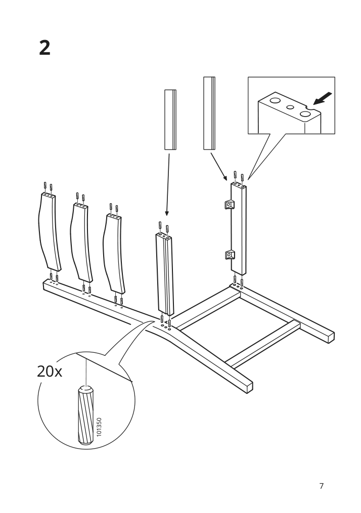 Assembly instructions for IKEA Jokkmokk table and 4 chairs black brown | Page 7 - IKEA JOKKMOKK table and 4 chairs 803.944.56