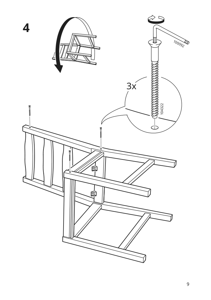 Assembly instructions for IKEA Jokkmokk table and 4 chairs black brown | Page 9 - IKEA JOKKMOKK table and 4 chairs 803.944.56