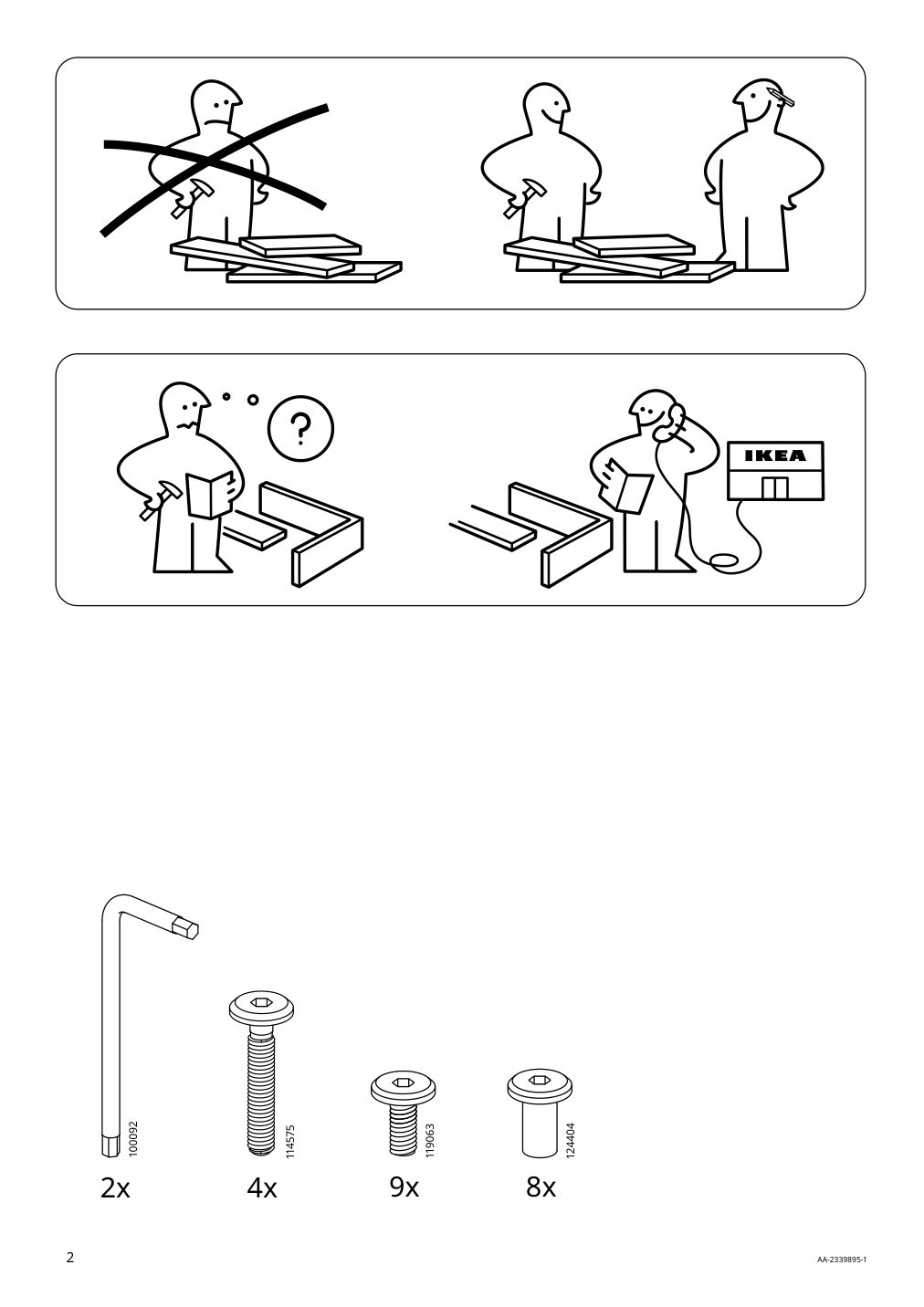 Assembly instructions for IKEA Jolpen loveseat outdoor white gray | Page 2 - IKEA JOLPEN loveseat, outdoor 194.950.63