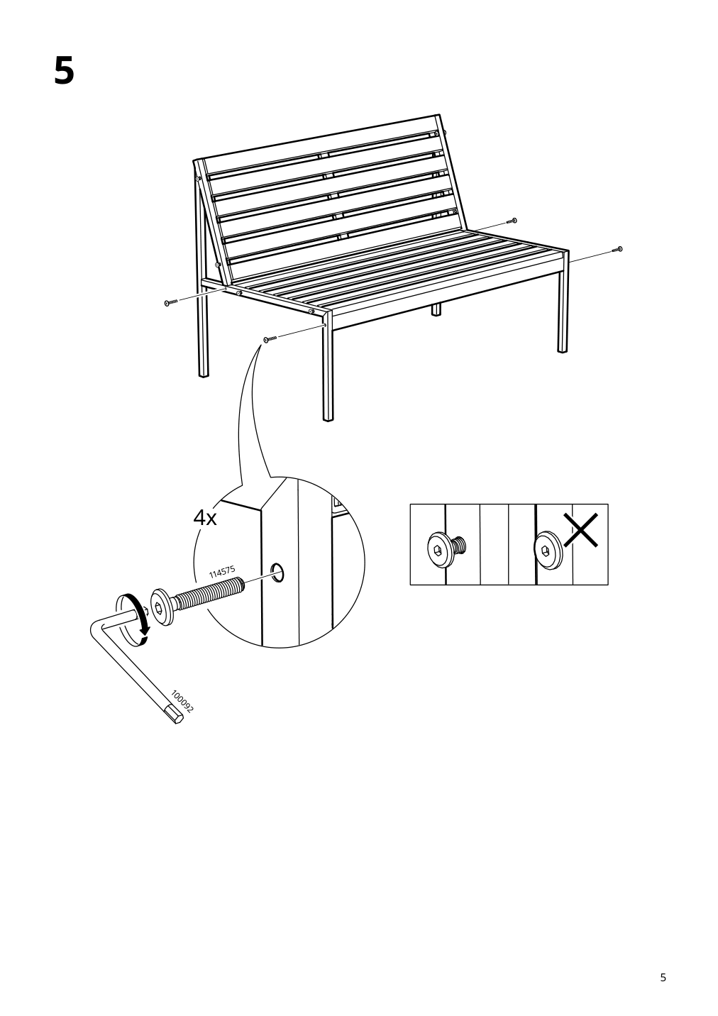 Assembly instructions for IKEA Jolpen loveseat outdoor white gray | Page 5 - IKEA JOLPEN loveseat, outdoor 194.950.63