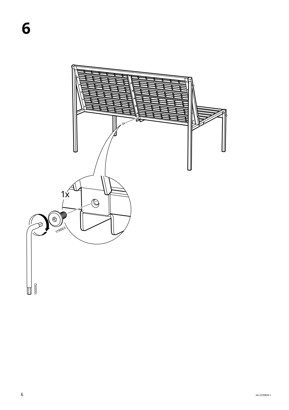 Assembly instructions for IKEA Jolpen loveseat outdoor white gray | Page 6 - IKEA JOLPEN loveseat, outdoor 194.950.63