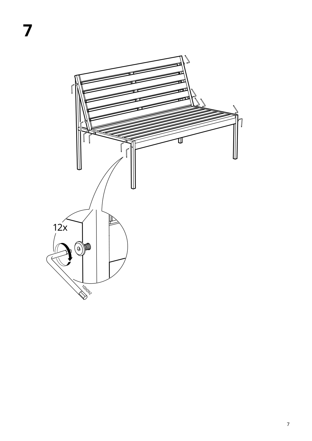 Assembly instructions for IKEA Jolpen loveseat outdoor white gray | Page 7 - IKEA JOLPEN loveseat, outdoor 194.950.63