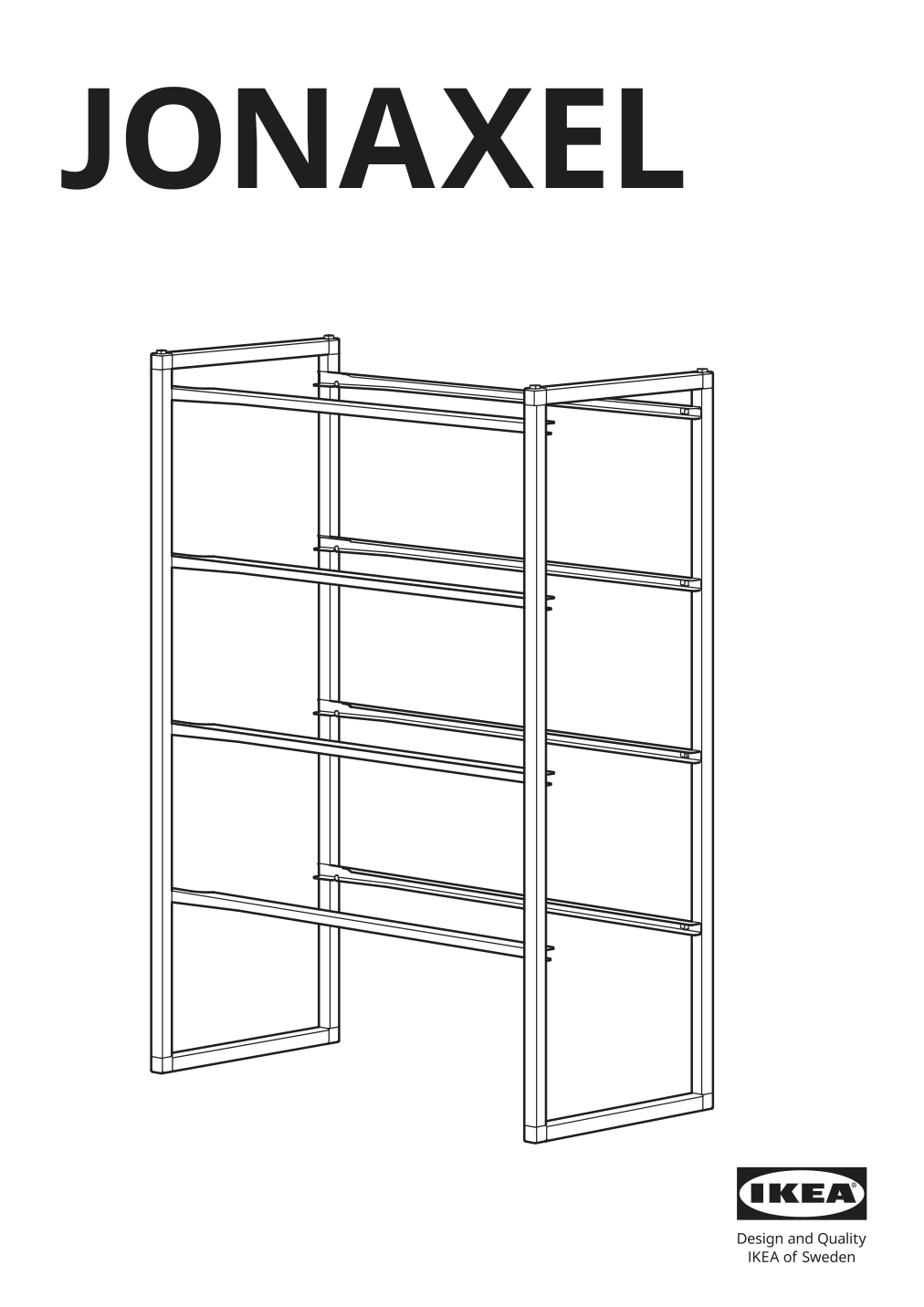 Assembly instructions for IKEA Jonaxel frame white | Page 1 - IKEA JONAXEL storage combination 193.061.85