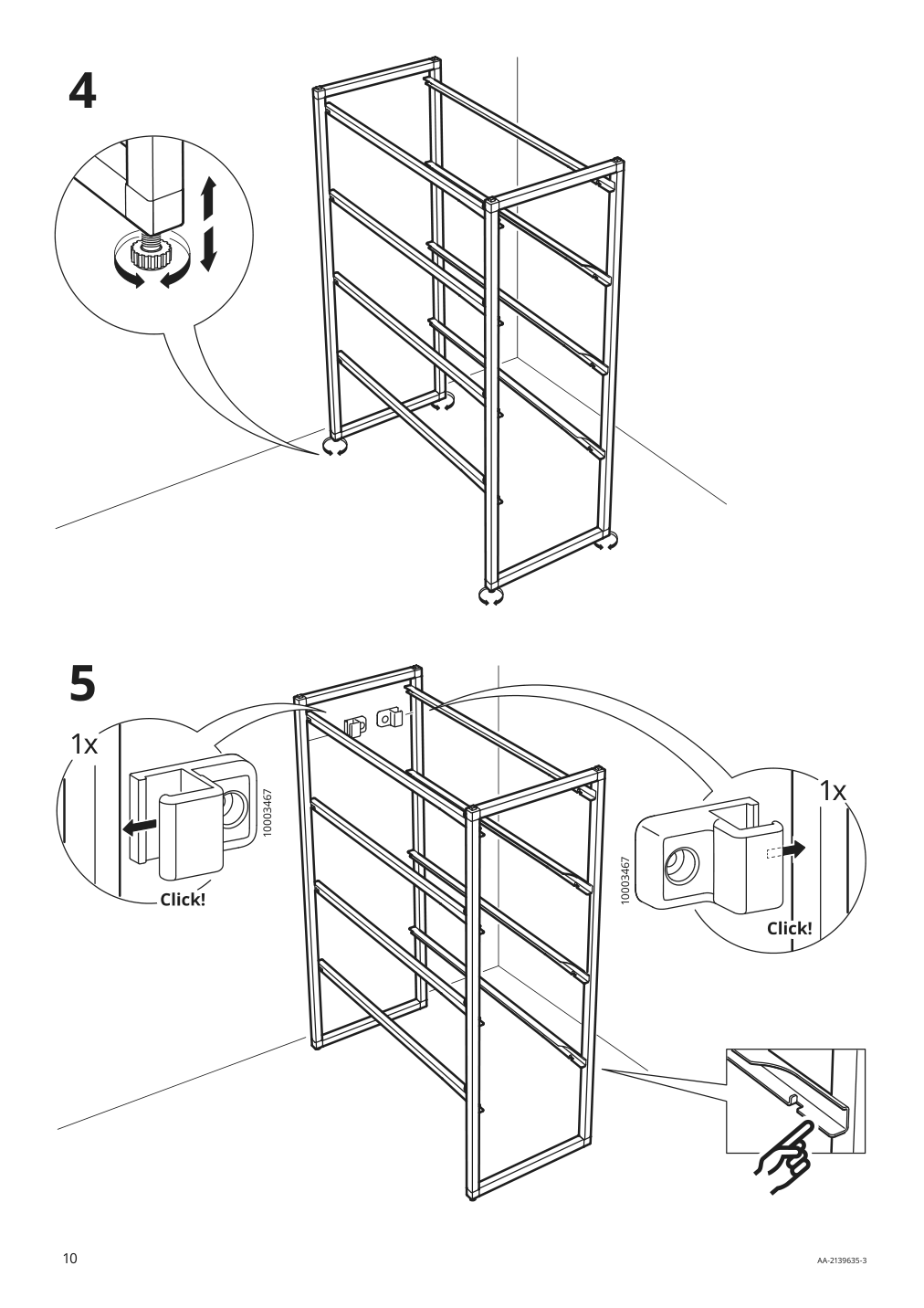 Assembly instructions for IKEA Jonaxel frame white | Page 10 - IKEA JONAXEL wardrobe combination 892.976.63