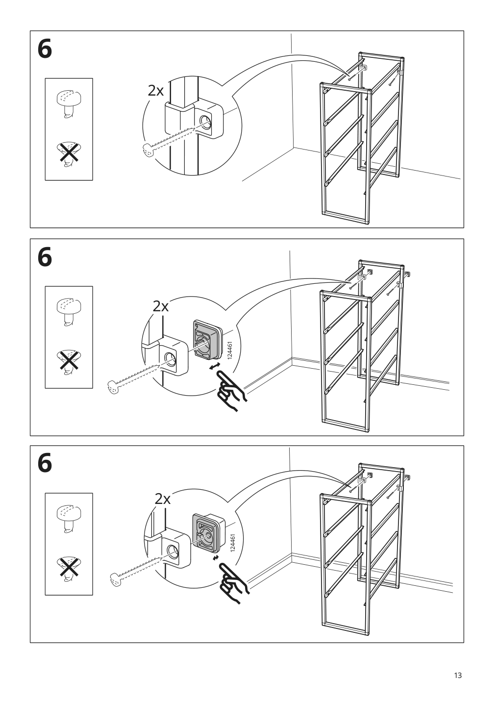 Assembly instructions for IKEA Jonaxel frame white | Page 13 - IKEA JONAXEL storage combination 193.061.85