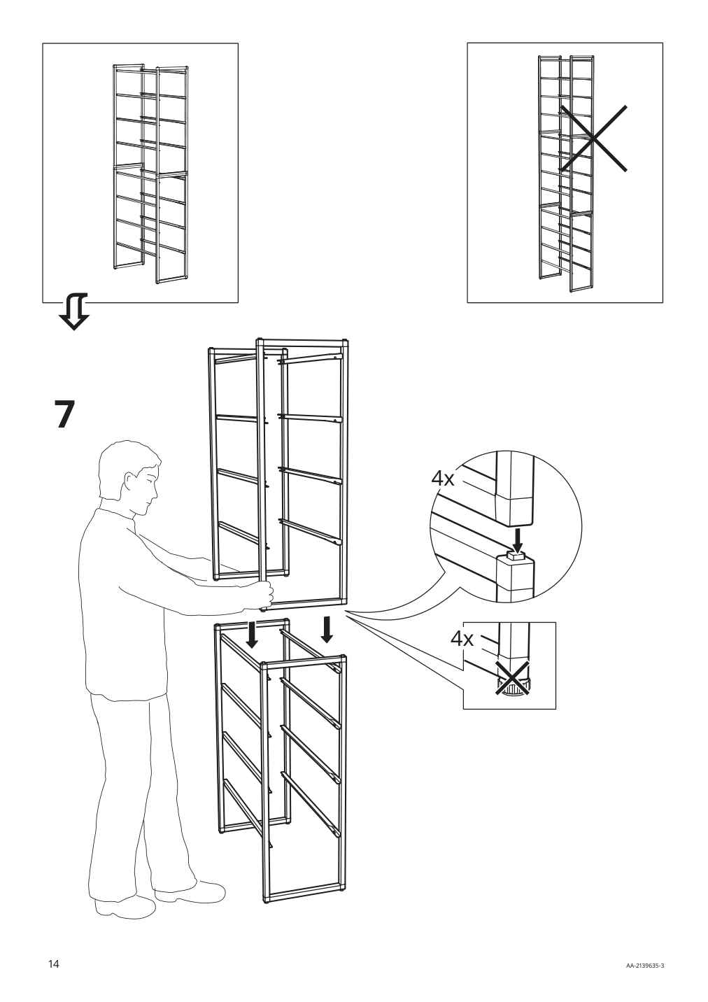 Assembly instructions for IKEA Jonaxel frame white | Page 14 - IKEA JONAXEL storage combination 592.974.38