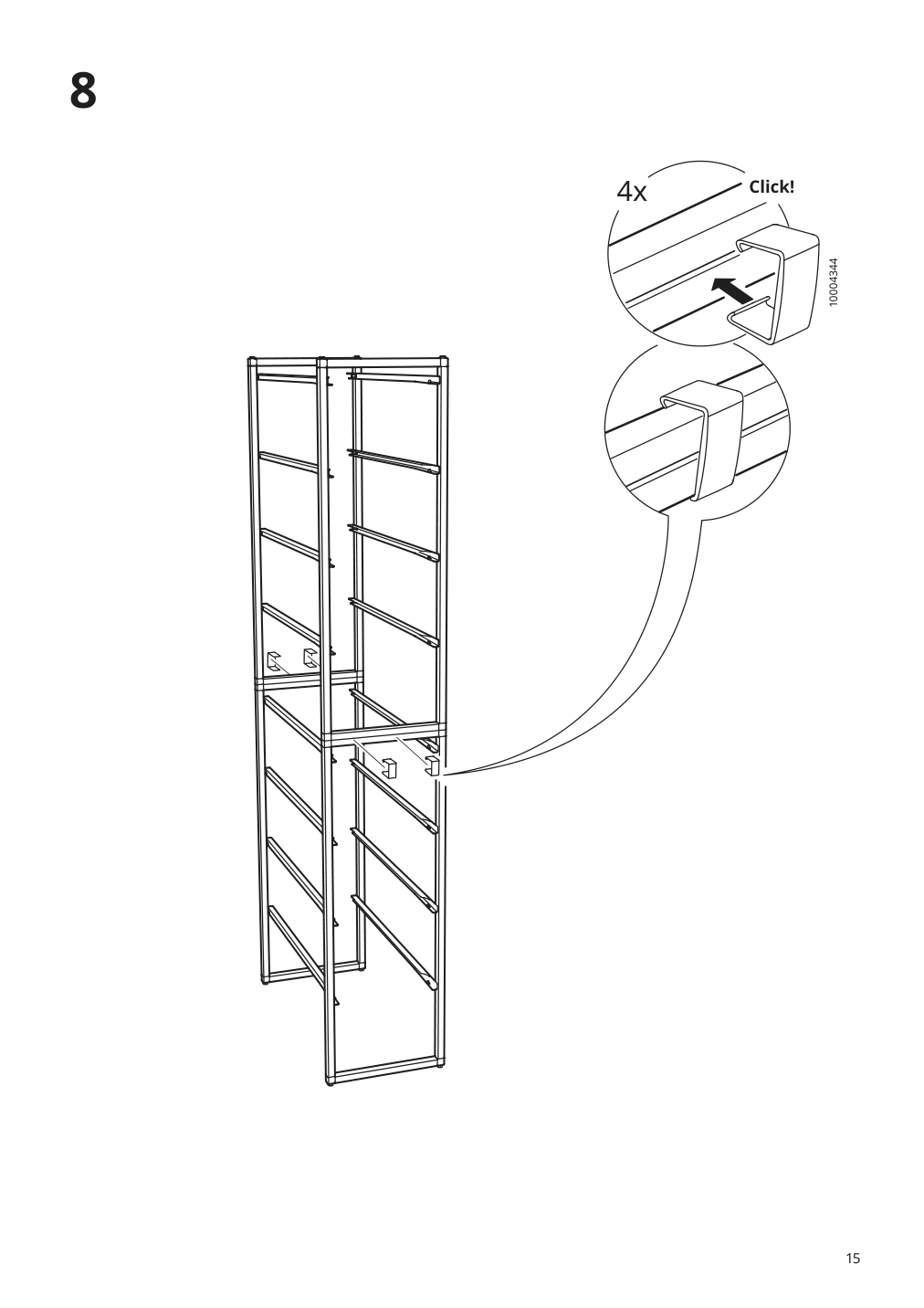 Assembly instructions for IKEA Jonaxel frame white | Page 15 - IKEA JONAXEL wardrobe combination 892.976.63