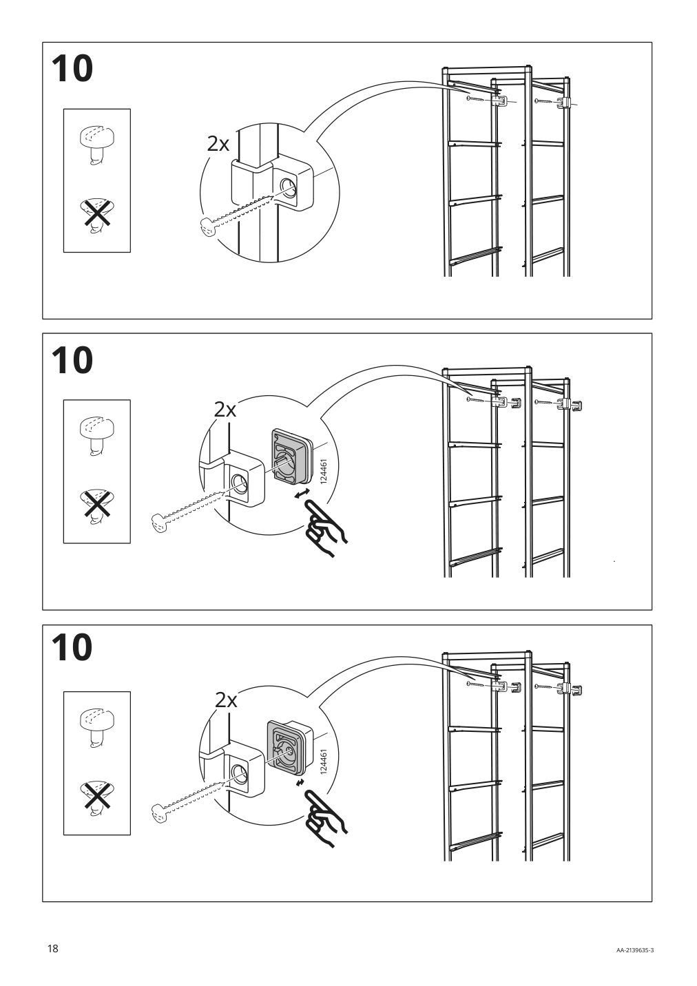 Assembly instructions for IKEA Jonaxel frame white | Page 18 - IKEA JONAXEL storage combination 193.061.85