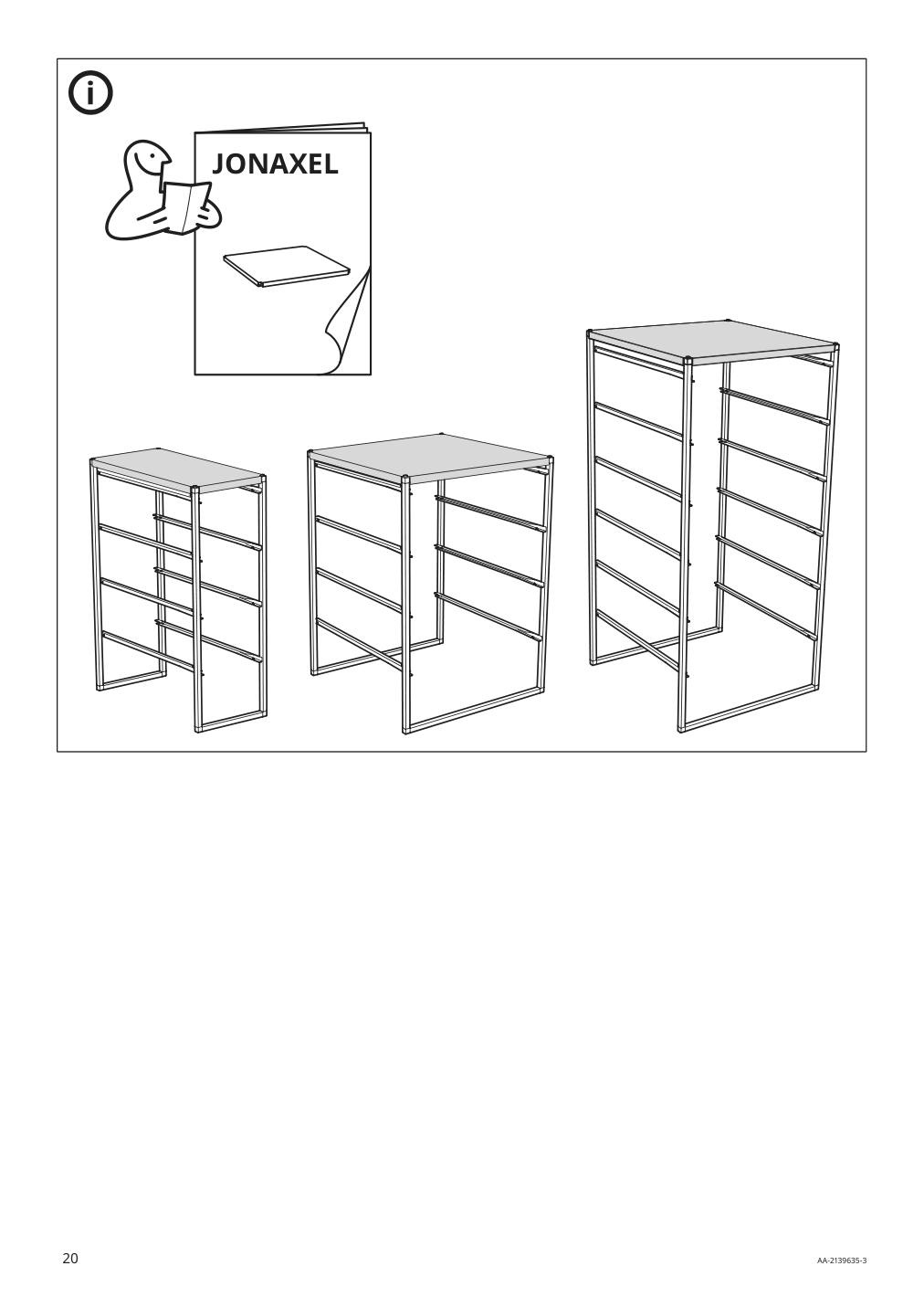 Assembly instructions for IKEA Jonaxel frame white | Page 20 - IKEA JONAXEL storage combination 592.974.38