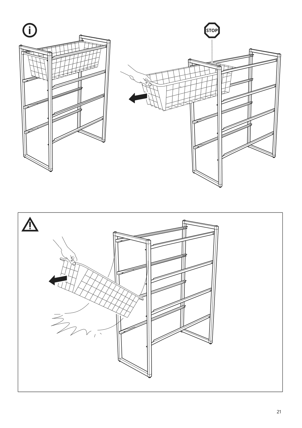 Assembly instructions for IKEA Jonaxel frame white | Page 21 - IKEA JONAXEL storage combination 193.061.85