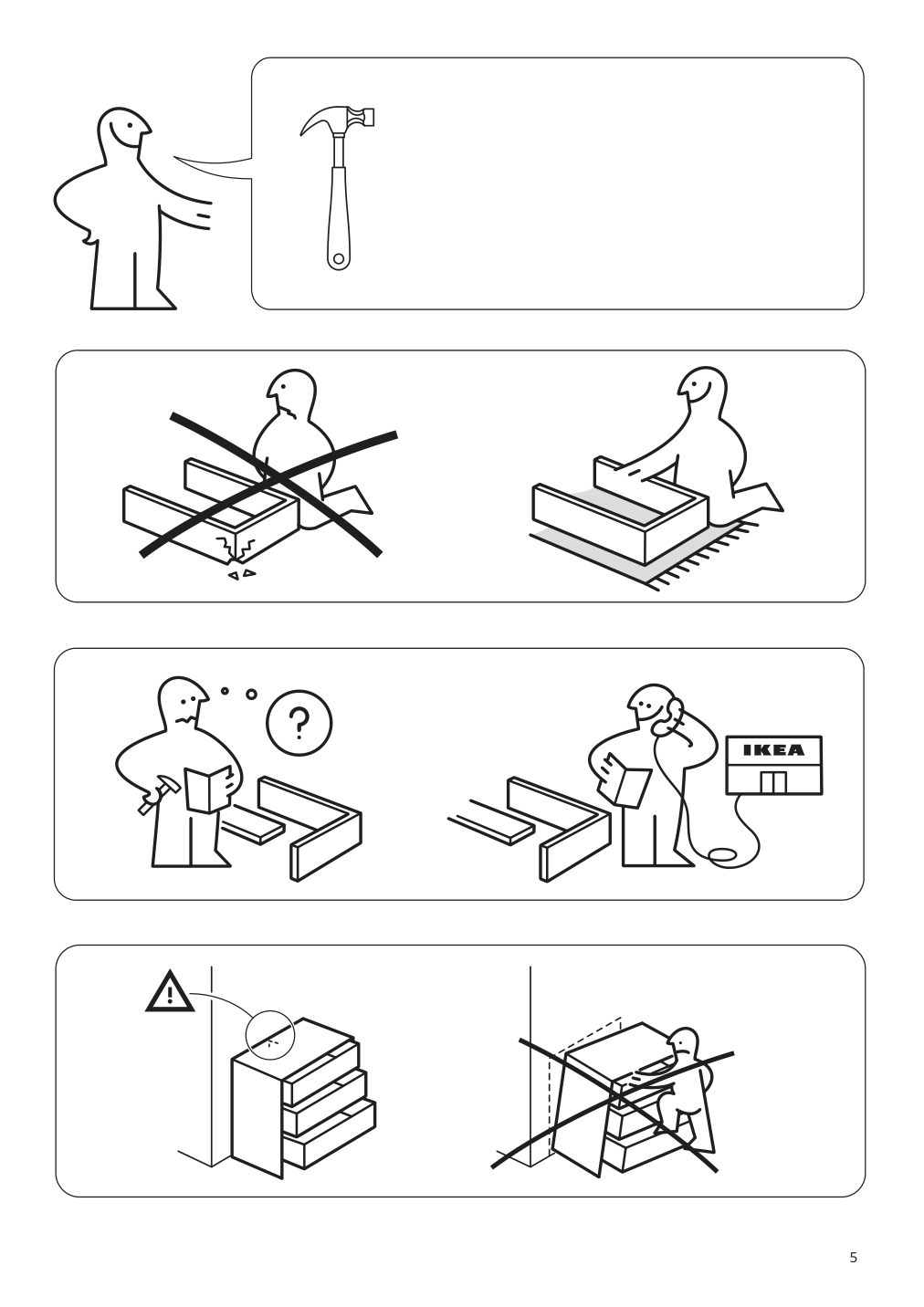 Assembly instructions for IKEA Jonaxel frame white | Page 5 - IKEA JONAXEL storage combination 592.974.38