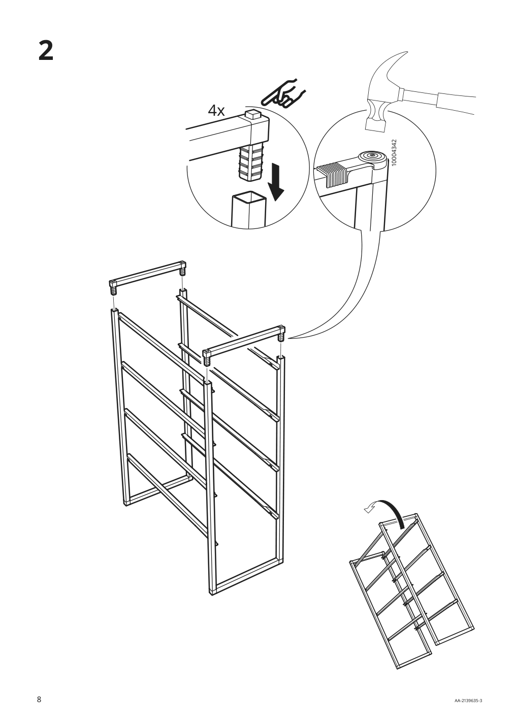 Assembly instructions for IKEA Jonaxel frame white | Page 8 - IKEA JONAXEL wardrobe combination 892.976.63