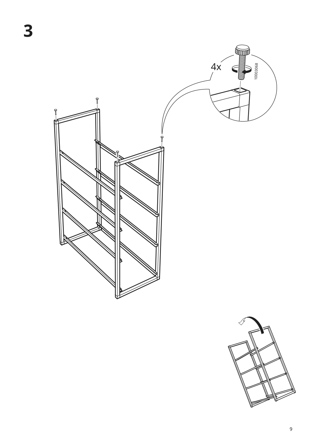 Assembly instructions for IKEA Jonaxel frame white | Page 9 - IKEA JONAXEL storage combination 193.061.85