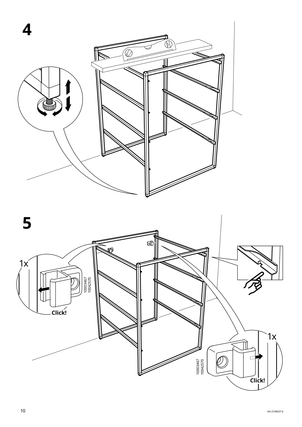 Assembly instructions for IKEA Jonaxel frame white | Page 10 - IKEA JONAXEL wardrobe combination 593.175.54