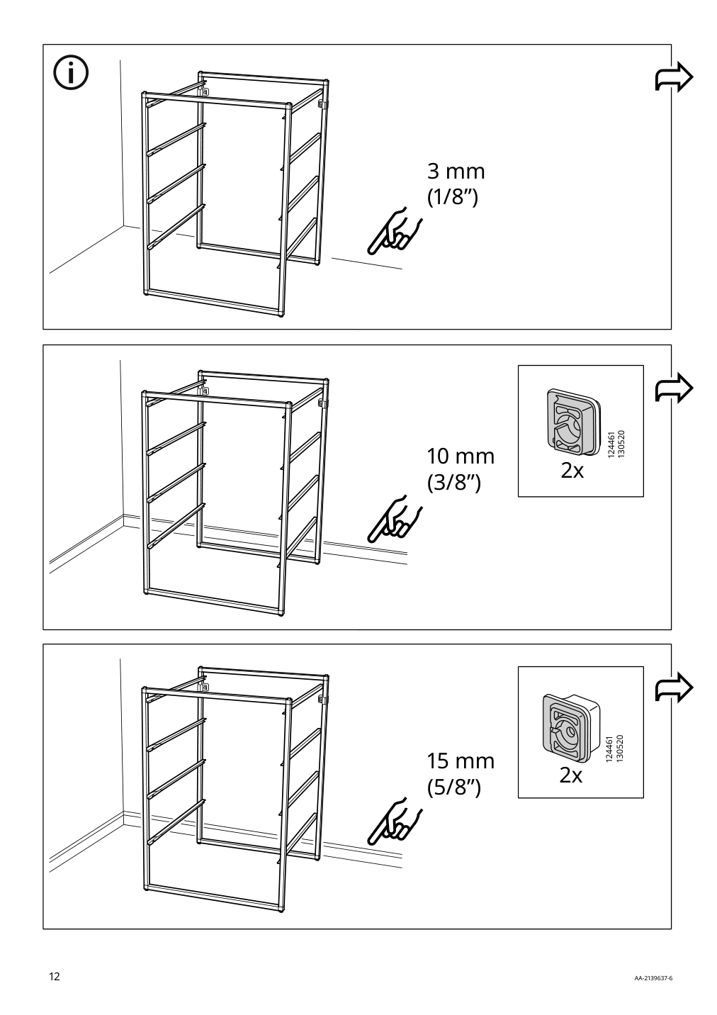 Assembly instructions for IKEA Jonaxel frame white | Page 12 - IKEA JONAXEL wardrobe combination 593.175.54