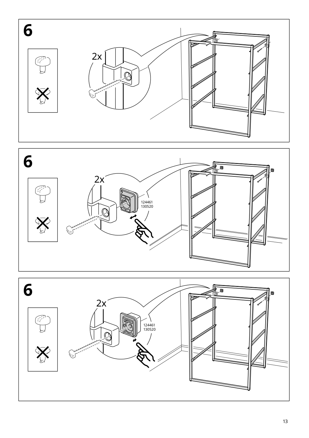 Assembly instructions for IKEA Jonaxel frame white | Page 13 - IKEA JONAXEL wardrobe combination 593.175.54