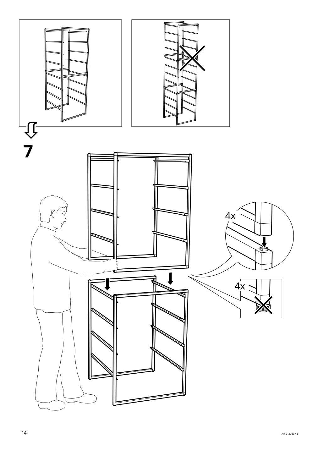 Assembly instructions for IKEA Jonaxel frame white | Page 14 - IKEA JONAXEL wardrobe combination 593.175.54