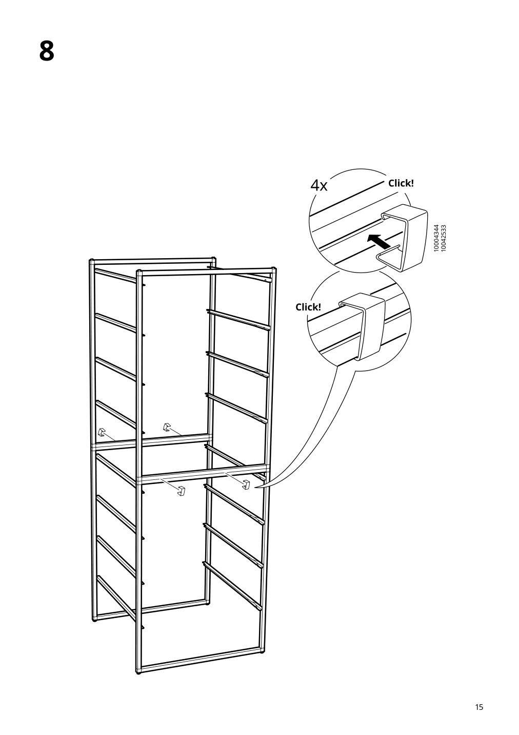 Assembly instructions for IKEA Jonaxel frame white | Page 15 - IKEA JONAXEL storage combination 492.974.91