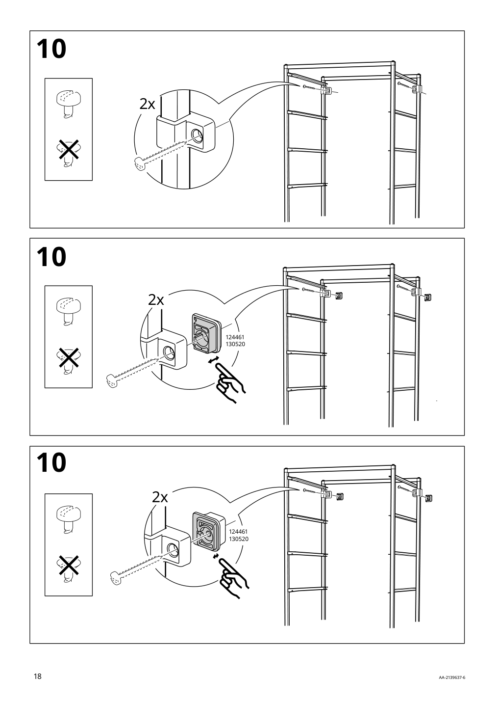 Assembly instructions for IKEA Jonaxel frame white | Page 18 - IKEA JONAXEL wardrobe combination 593.175.54