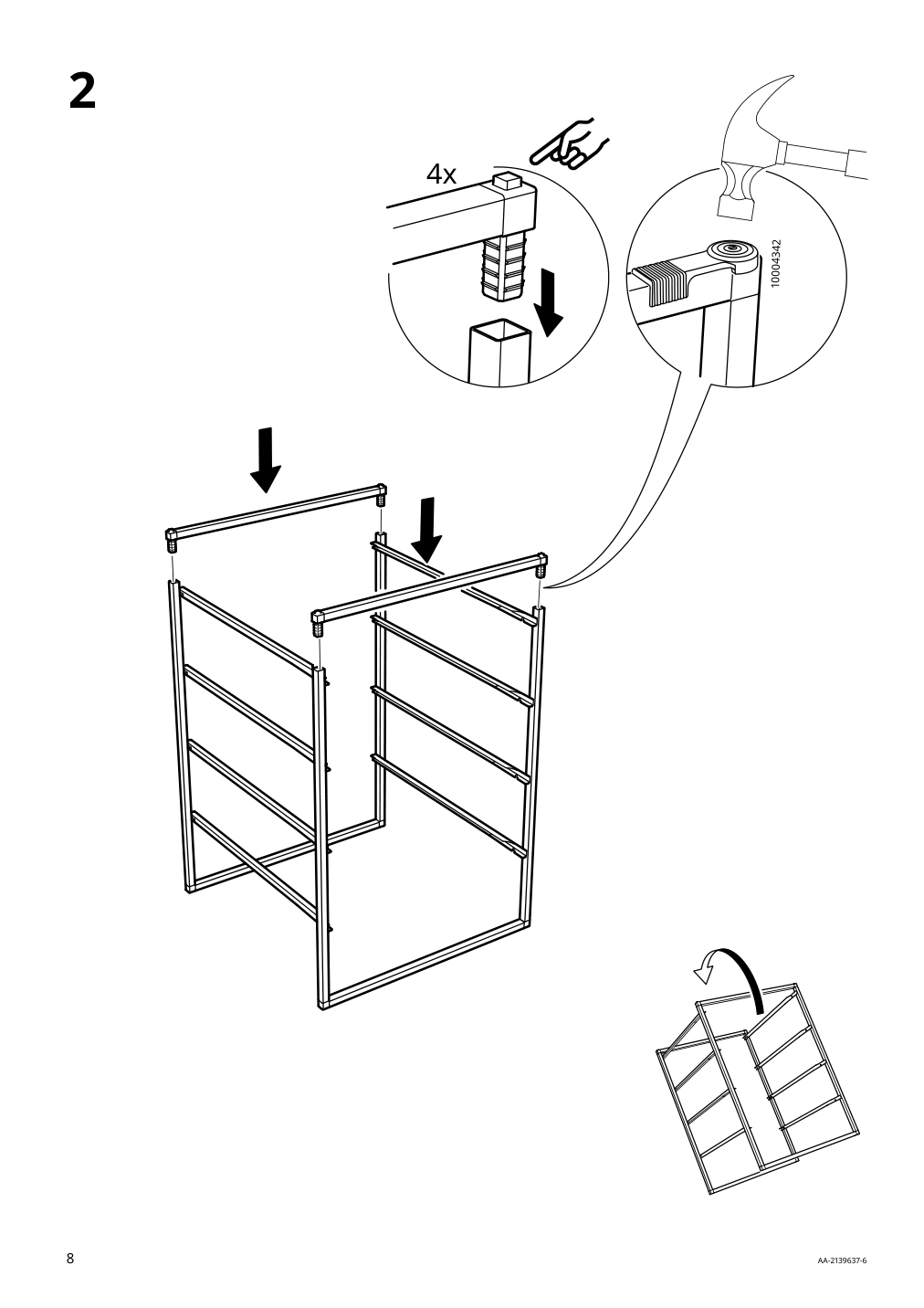 Assembly instructions for IKEA Jonaxel frame white | Page 8 - IKEA JONAXEL storage combination 492.974.91